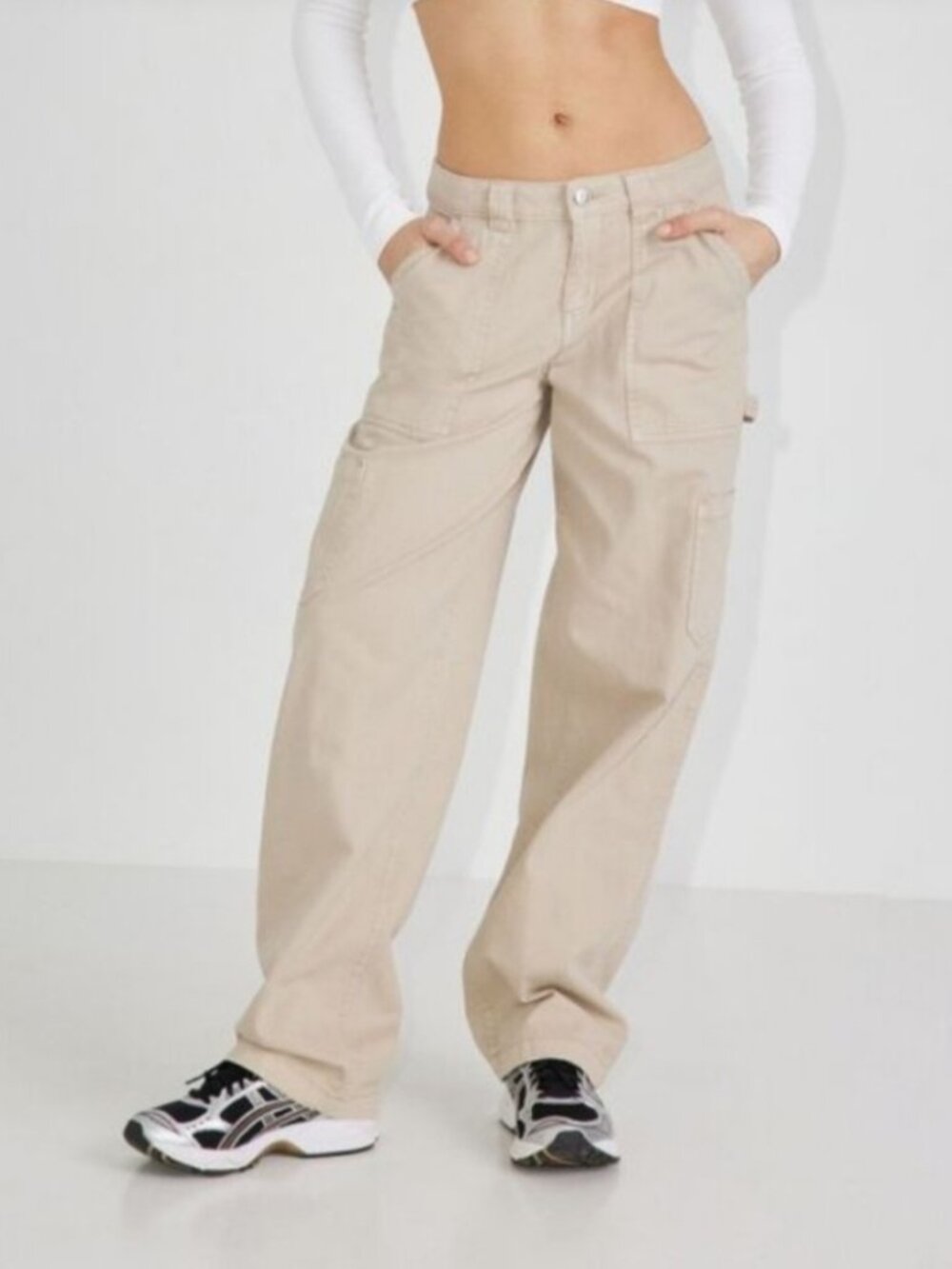 Garage Dani Carpenter Pants Straight Leg Tan Neutral
